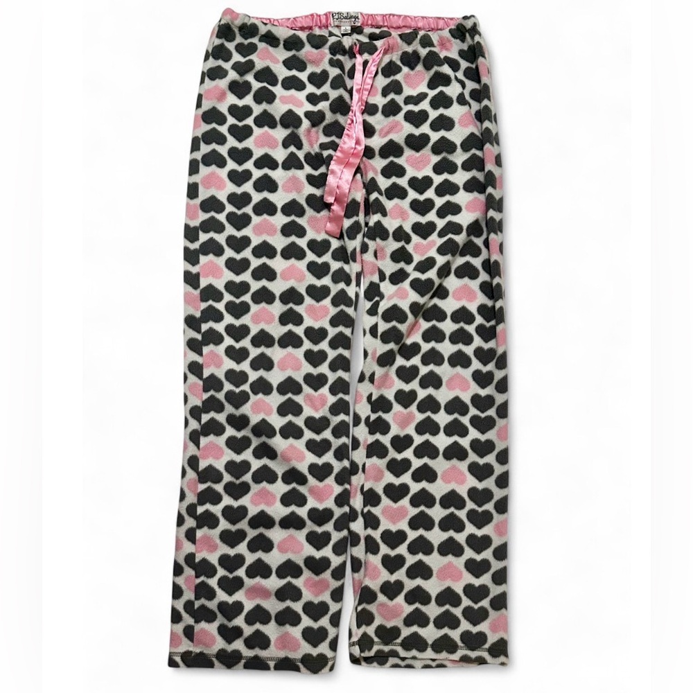 PJ Salvage Fleece Heart Print Pajama Pants